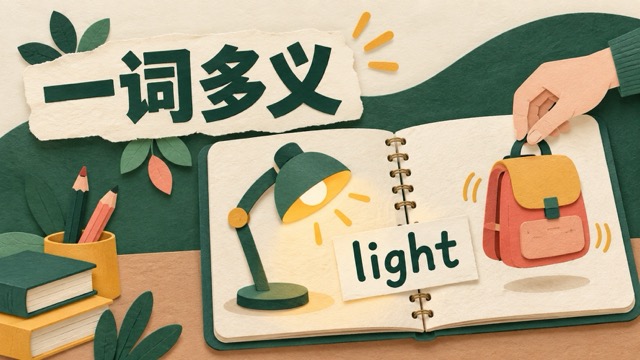 英语一词多义怎么学:用上下文理解 light、watch 和 right