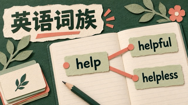 英语词族怎么学:分清 help、helpful 和 helpless 的用法
