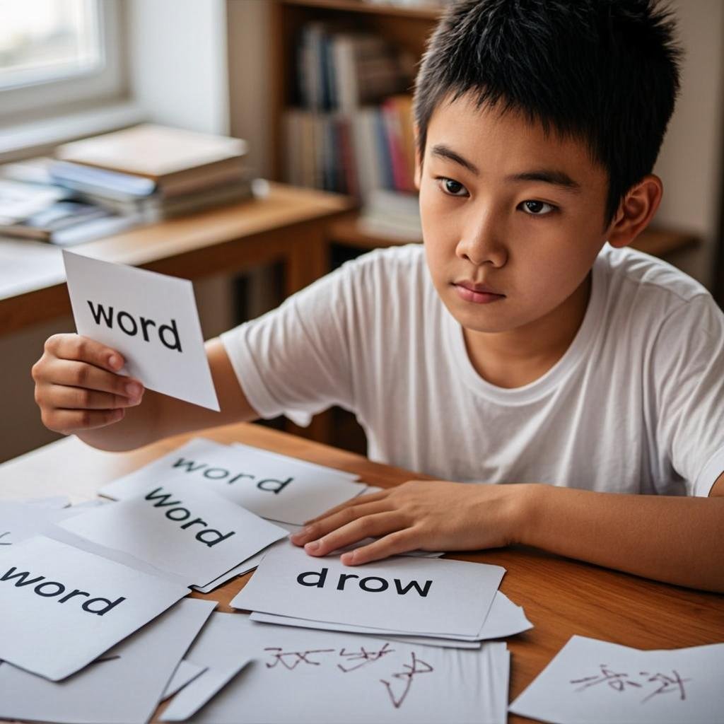 中学生利用单词卡片分组循环记单词的复习方法相关插图